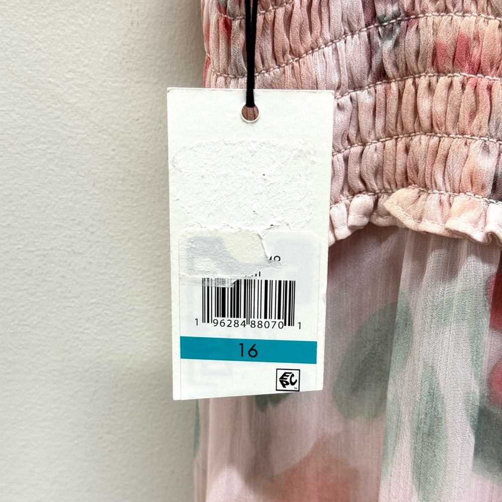 Calvin Klein Smocked Floral Maxi Dress - Picture 5 of 6